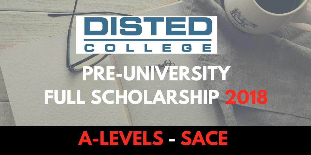 DISTED Pre-University Full Scholarship Award 2018
