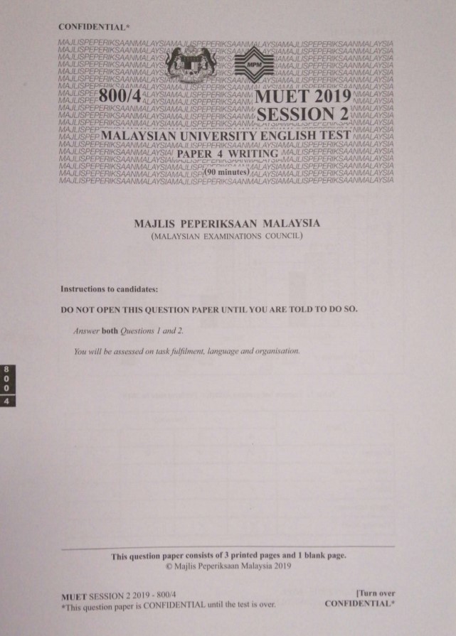 MUET Past Papers
